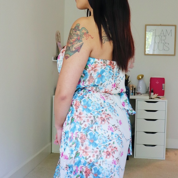 Foreign Exchange Blue and White Floral Maxi Dress - Picture 5 of 11